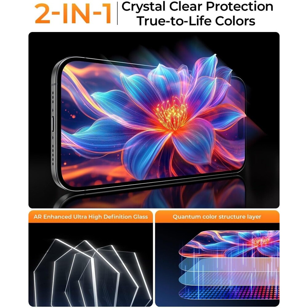 MRGLAS 4-Pack Screen Protector for iPhone 16 Plus [Auto-Alignment Kit] - Picture 7 of 8